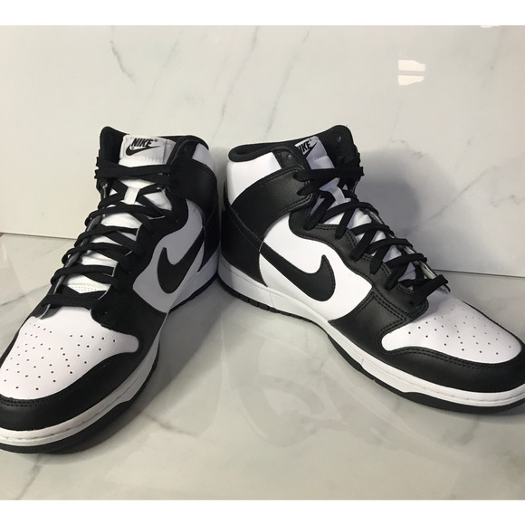 Nike Dunk High Panda Sneakers Mens 12 Black White Retro DD1399-105 main image 10